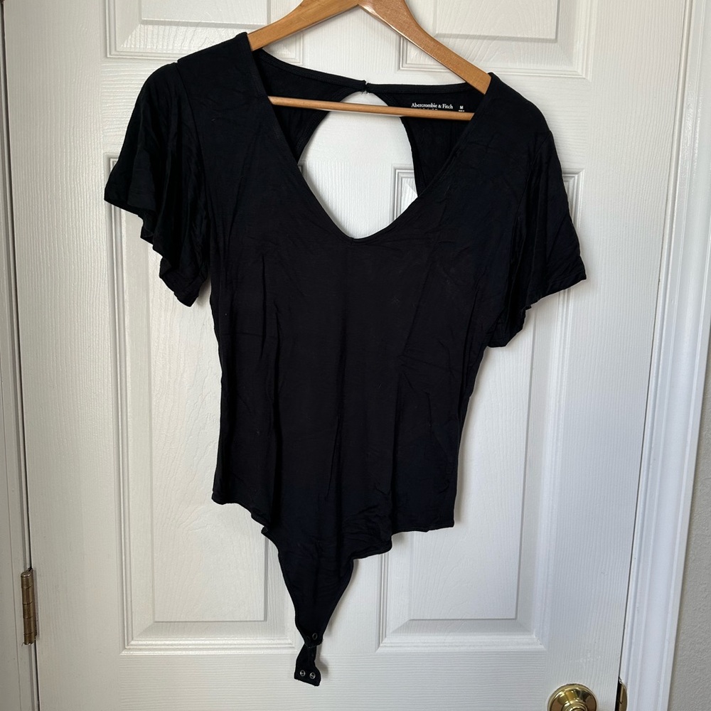 A&F Keyhole Back - Black Bodysuit